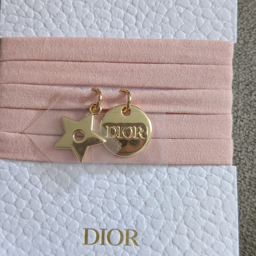 Dior Gold and Pink Bracelet With Charms. - Picture 4 of 4
